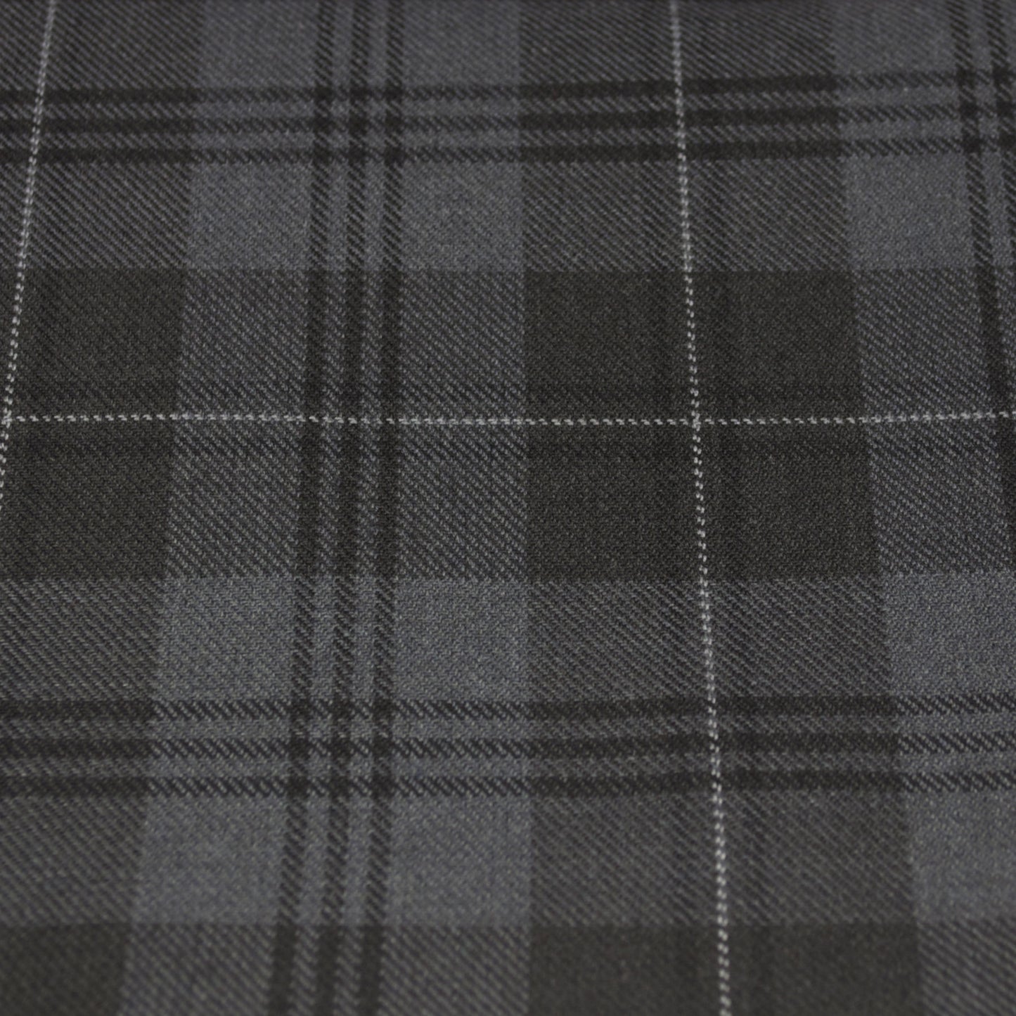 Tartan Fabric - Grey Granite