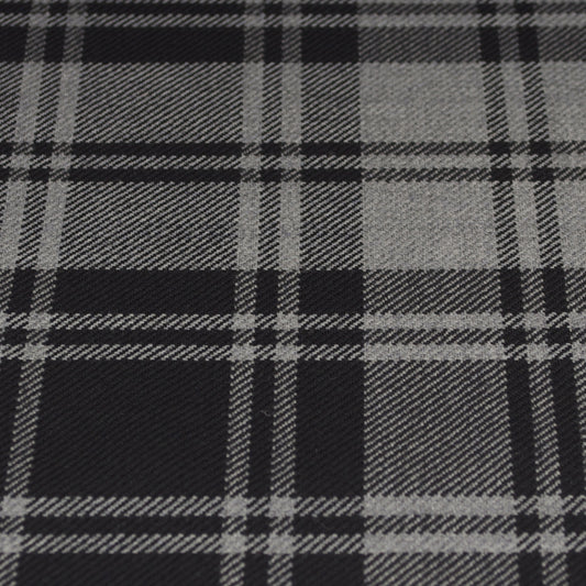 Tartan Fabric - Douglas - Grey