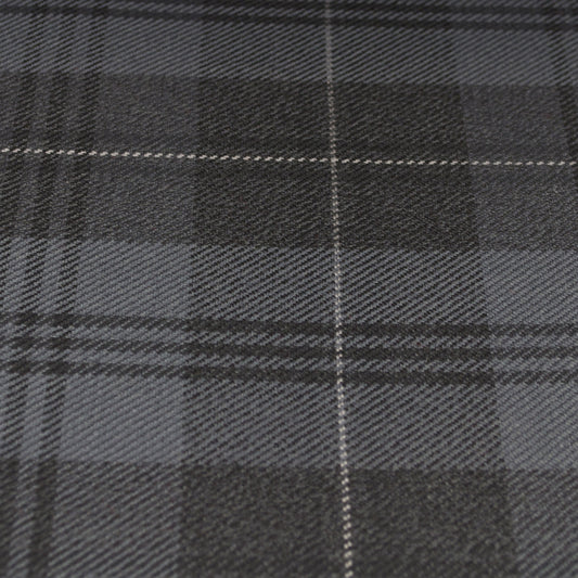 Tartan Fabric - Silver Granite