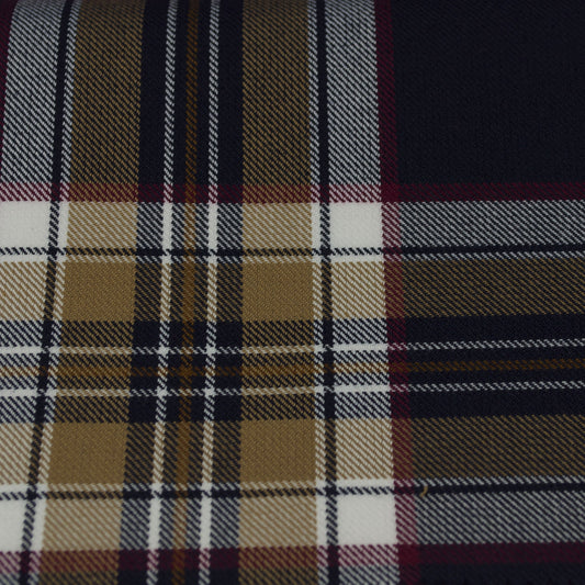 Tartan Fabric - Stewart - Modern - Navy