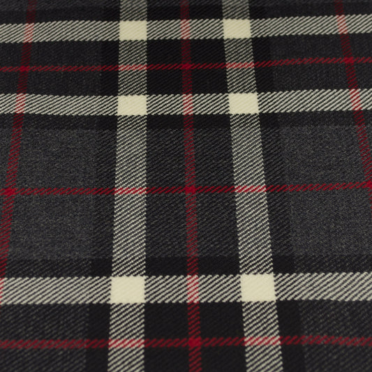 Tartan Fabric - Thomson - Grey